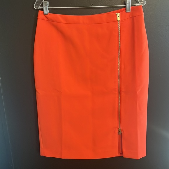 Talbots orange zipper skirt - Picture 2 of 6